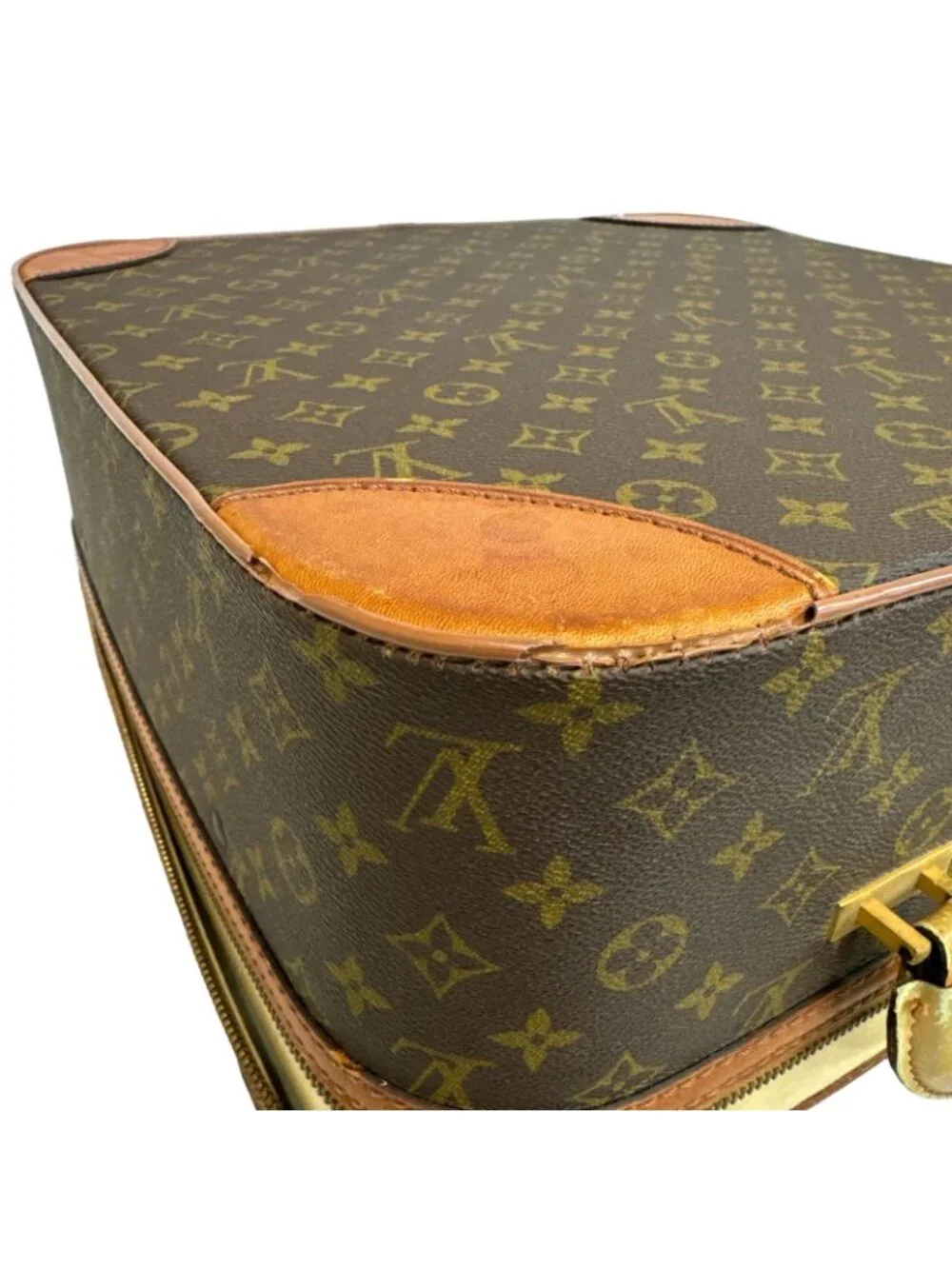 Louis Vuitton Stratos Mini Trunk Case Monogram Canvas Leather Brown
